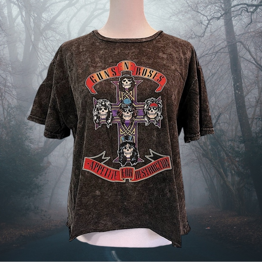 Vintage GUNS N' ROSES Appetite For Destruction 1988 XL crop top